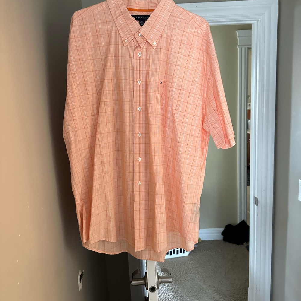 Tommy Hilfiger Orange Casual Button Down Shirt